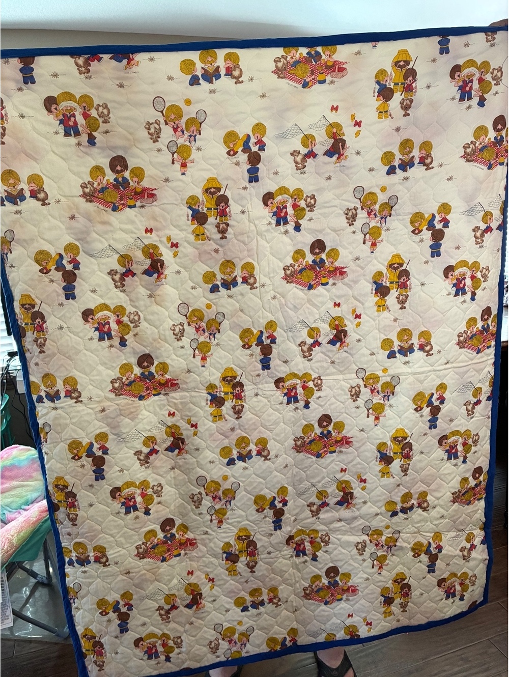 Vintage Little Lovables Quilted Blanket